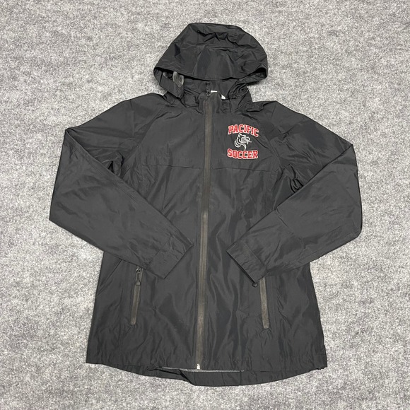 Port Authority Other - Pacific University Boxers Jacket Womens Small Black Soccer Hooded Windbreaker
